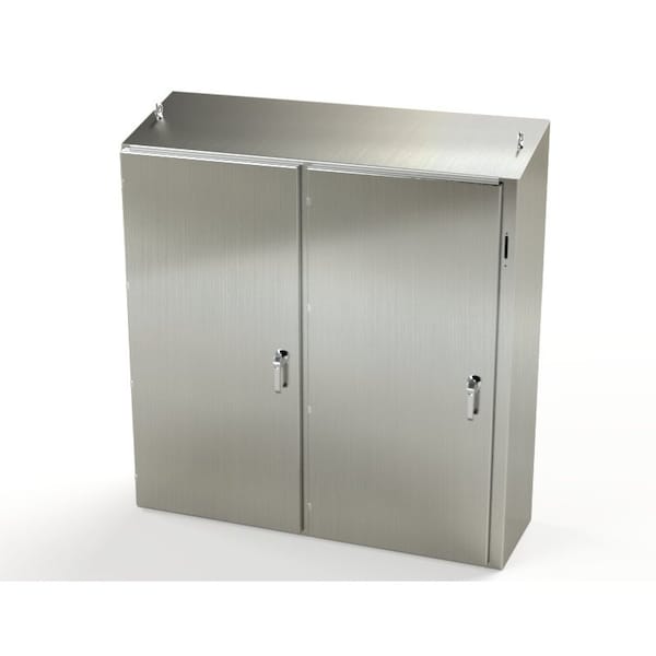 Saginaw Control & Engineering 3 Point Latch with Coinproof/Padlock Handle Electrical Enclosures, 60 in H, 18 in D, 61 in W SCE-60XEL6118SSST - main